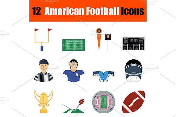 12 American Football Icons