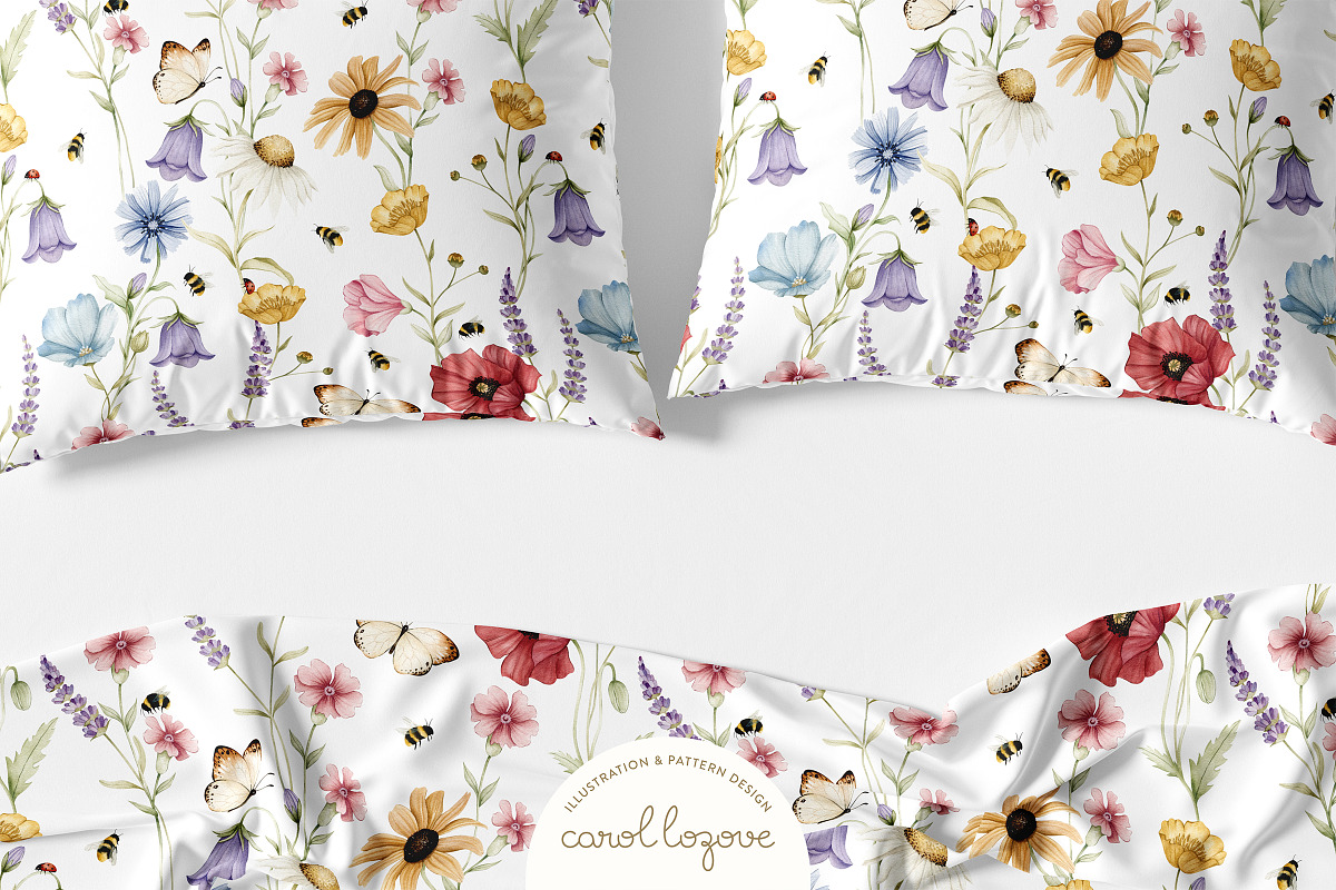 Watercolor Botanical Wildflowers Set, a Decorative Illustration by Carol Lozove (Photo 29 of 36)