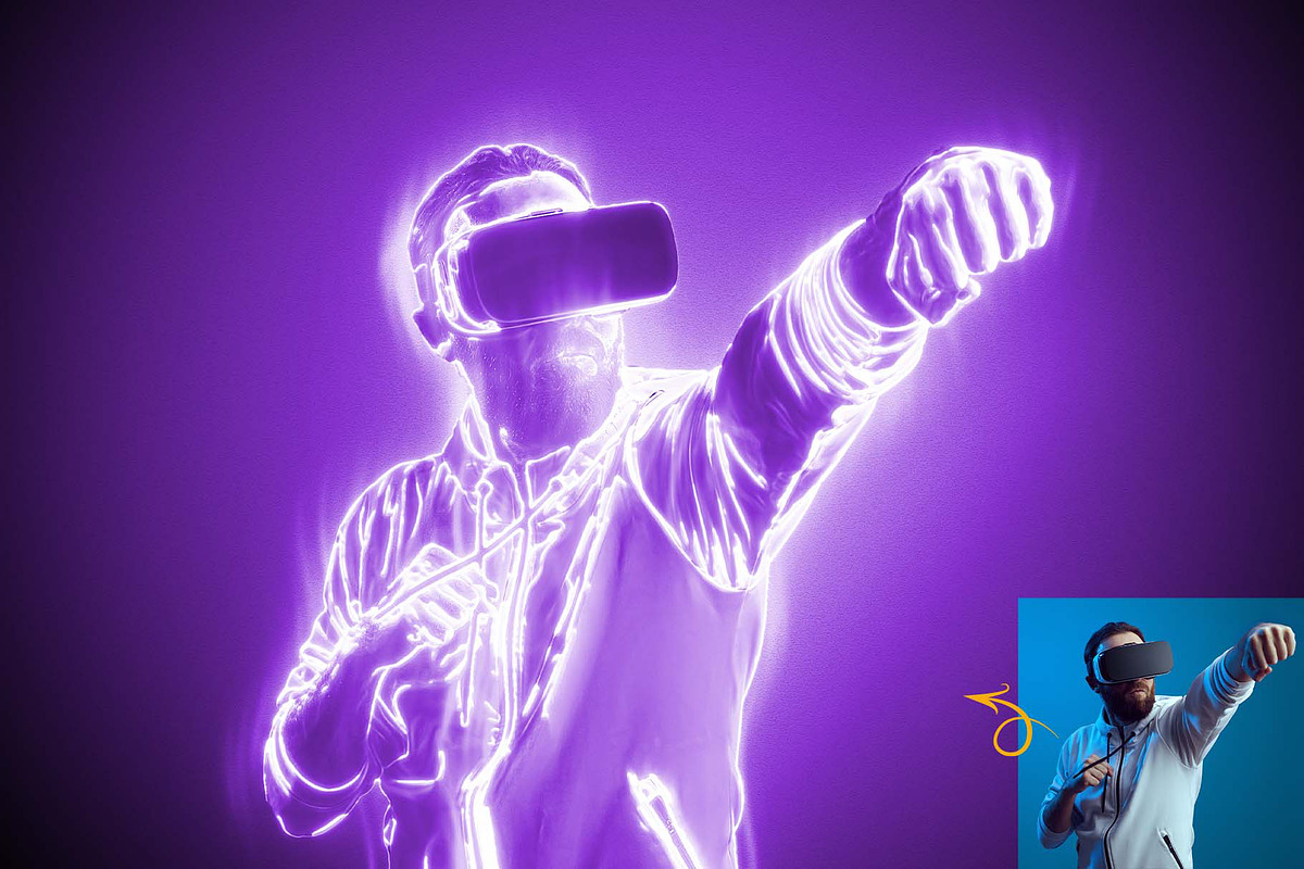 Neon Glow Photoshop Action, an Action Add-On by MRI STUDIO (Photo 4 of 12)