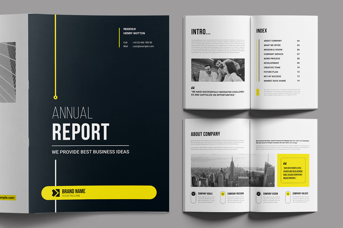 Annual Report Brochure Layout, a Brochure Template by ContestDesign (Photo 1 of 3)
