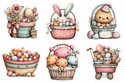 Funny Easter Basket Clipart, an Illustration by Daily.Designs (Thumbnail 3 of 8)