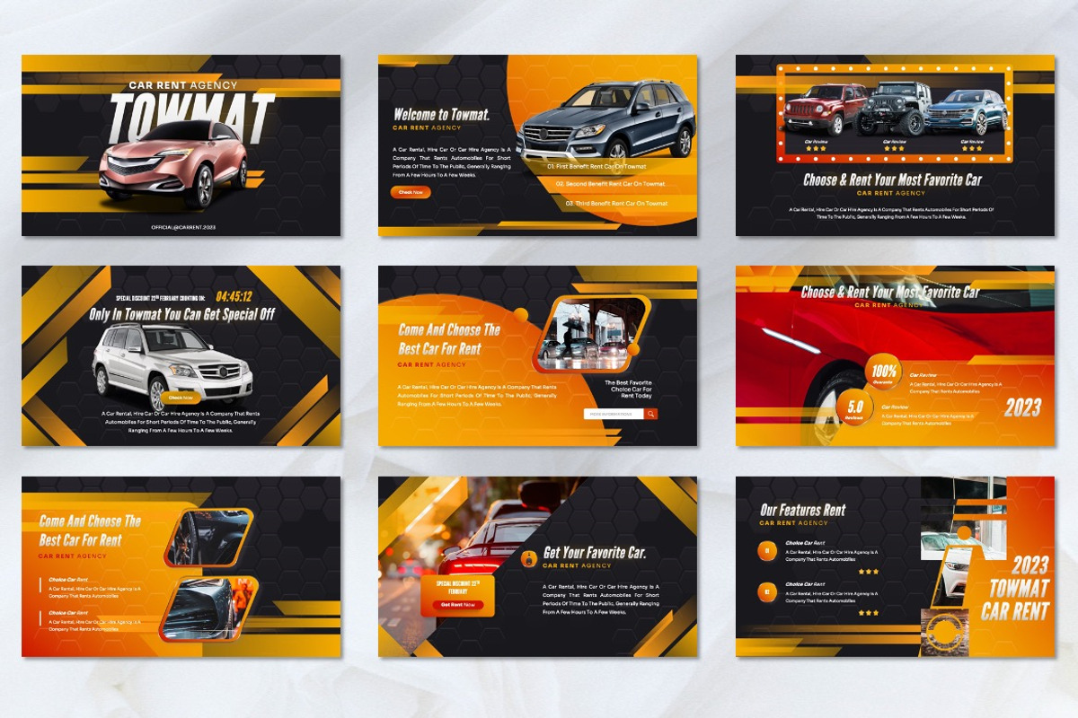 Towmat - Car Rent Googleslide, a Presentation Template by Dhabee (Photo 2 of 8)