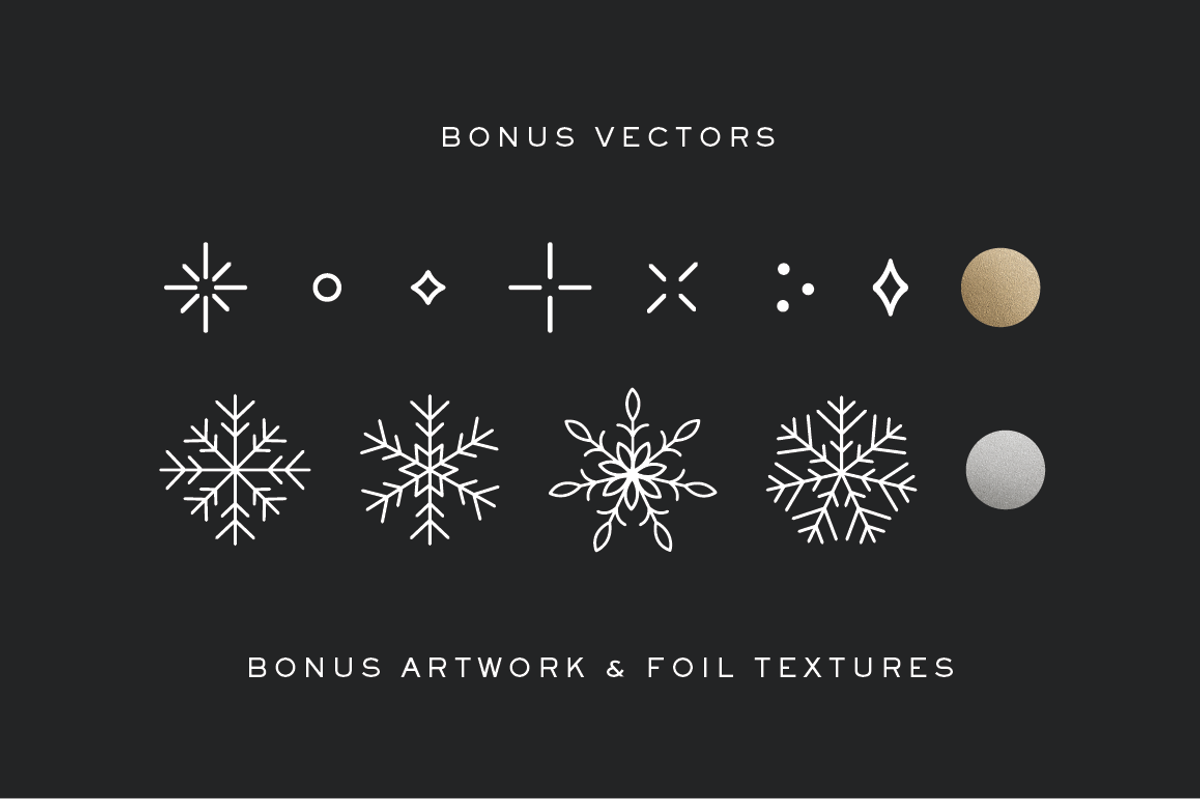 Merry Christmas Font - with sparkles preview 5
