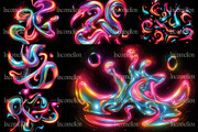 12 Liquid Glowwave Wallpapers, a Wallpaper Graphic by Incomelion (Thumbnail 5 of 6)