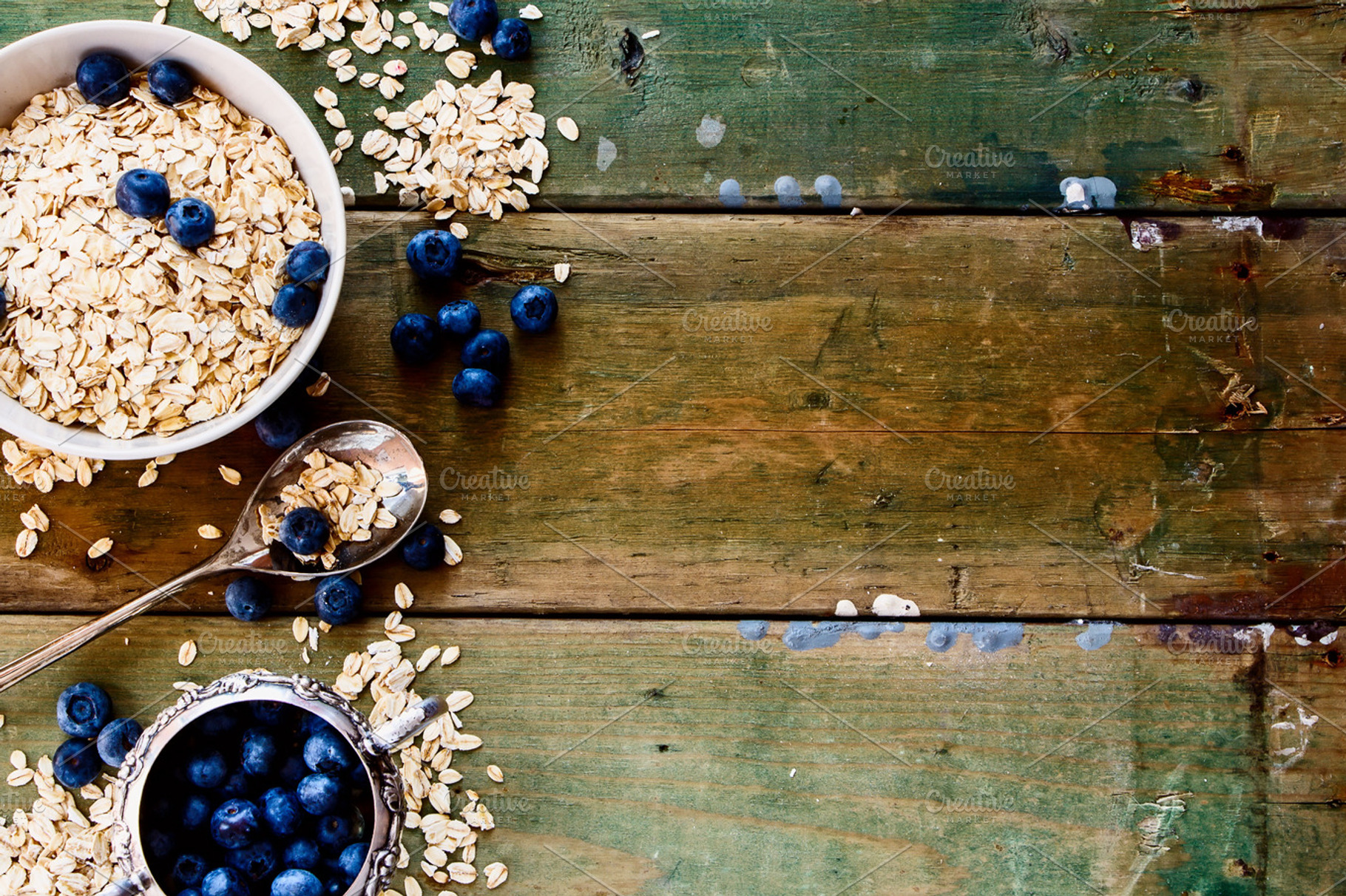 Oat flake and fresh berries, a Food & Drink Photo by Yuliya Gontar