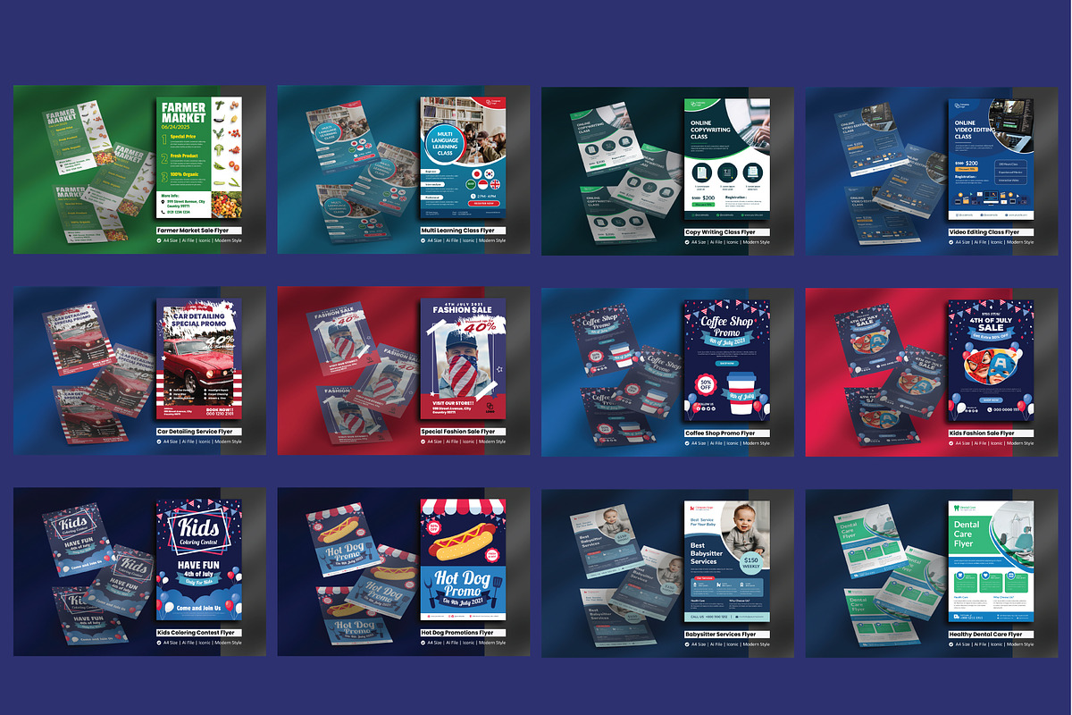 Bundle 174 Flyers Template Design, a Flyer Template by rivatxfz (Photo 13 of 16)
