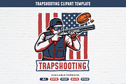 Trapshooting with American Flag Logo, a Sport Illustration by Guavanaboy (Thumbnail 1 of 3)