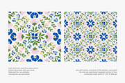 Scandinavian blue folk pattern, a Pattern Graphic by Pink Studio Art (Thumbnail 3 of 4)