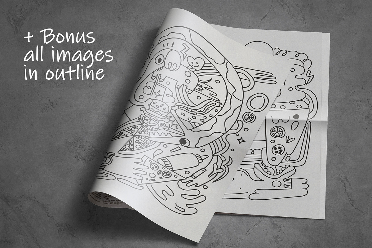 Fast Food Doodles. Vector and raster, a Food Illustration by Oliana Moroz (Photo 25 of 25)