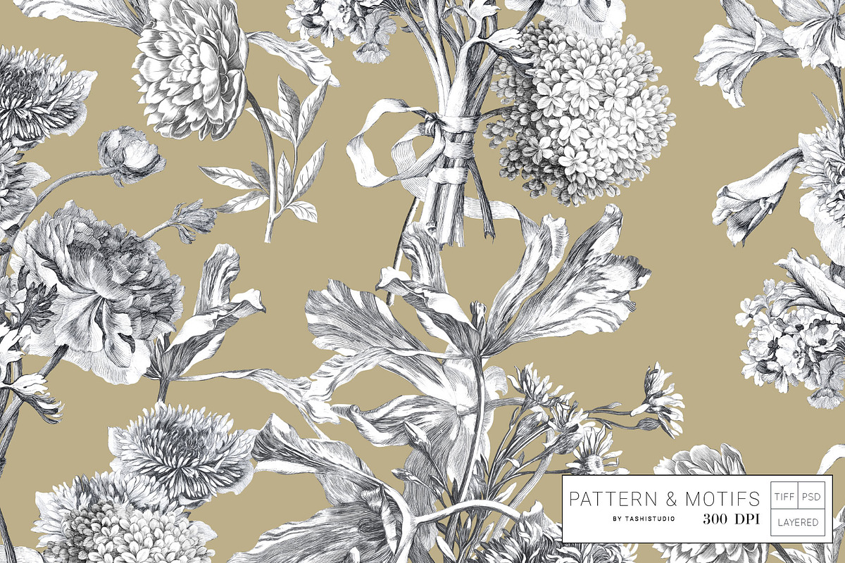 Toile Fleurie, Pattern & Motifs!, a Pattern Graphic by TSTUDIO (Photo 4 of 11)