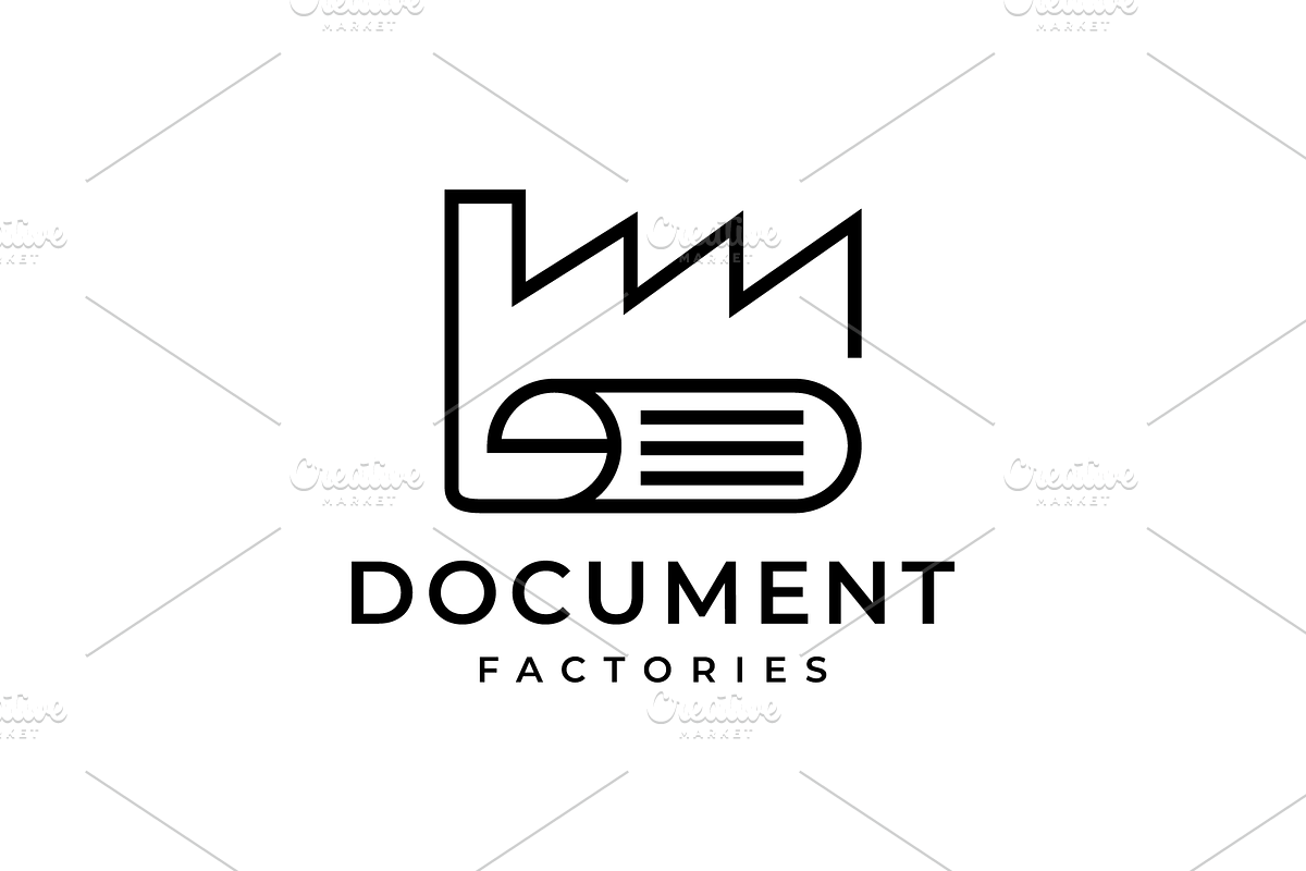company document agreement line logo, a Branding & Logo Template by devastd