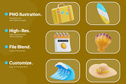 Summer Holiday 3D Icon Pack, a 3D by novia99design (Thumbnail 2 of 6)
