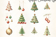 Festive Christmas Tree Ornaments Cli, an Illustration by CrexoraLab (Thumbnail 3 of 5)