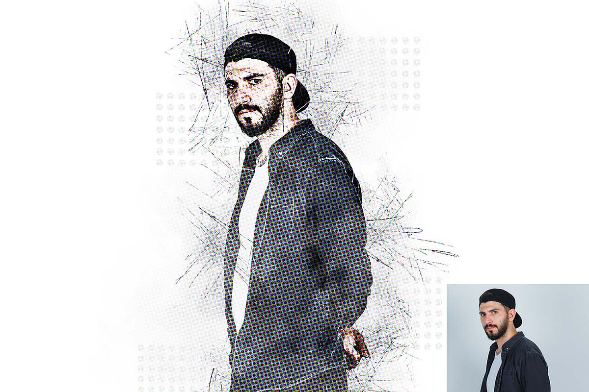 Sketch Halftone FX Photoshop Action, an Action Add-On by Studio Retouch (Photo 11 of 15)