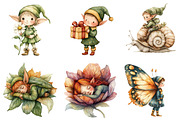 Whimsical Elf Watercolor Clipart, a Graphic by CitraGraphics (Thumbnail 3 of 3)