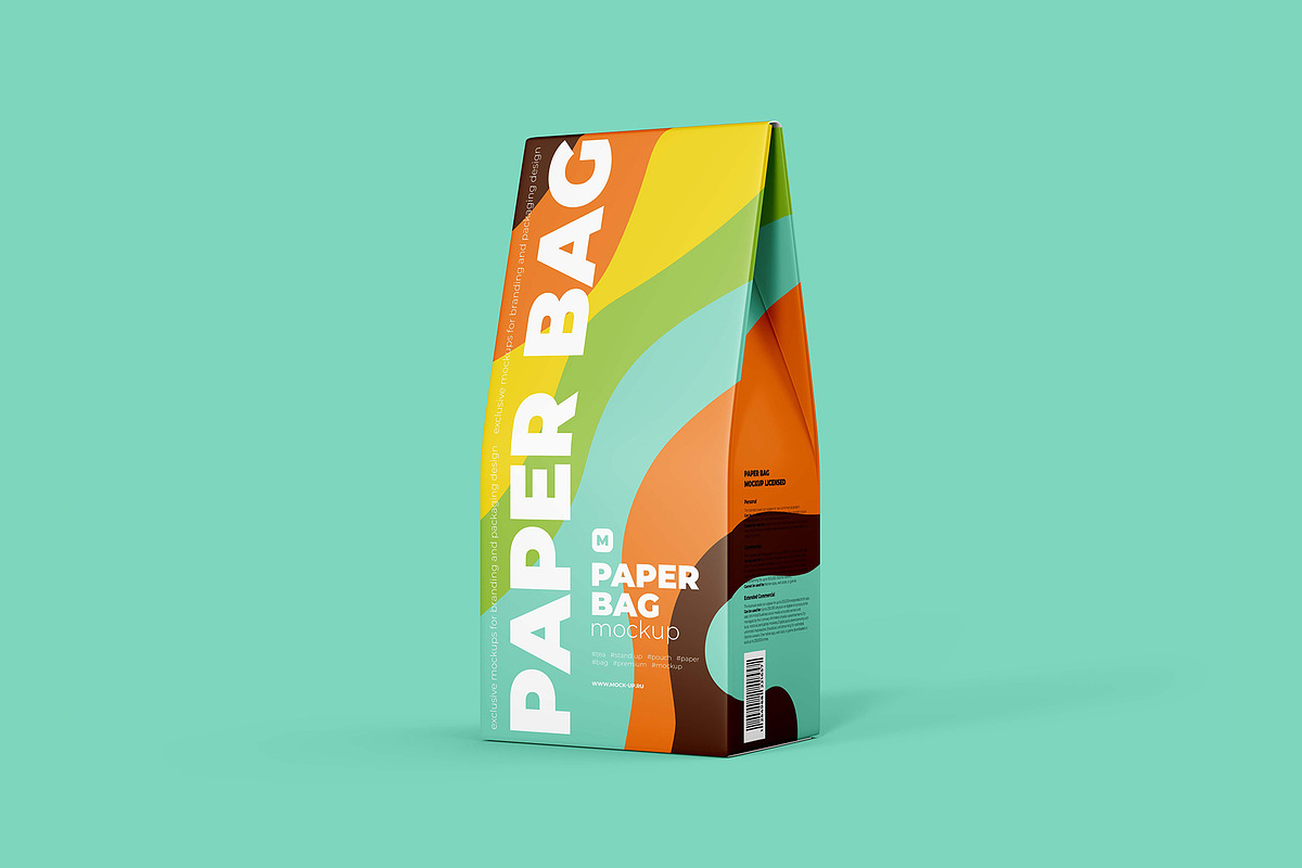 Paper Bag Mockup. Half Side - L view, a Packaging Mockup by easymock (Photo 11 of 11)