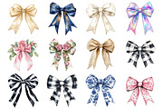 Watercolor Coquette Bow Clipart, a Seasonal Illustration by CitraGraphics (Thumbnail 2 of 4)