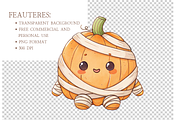Kawaii Halloween PNG Clipart, a Seasonal Illustration by MockupWizard (Thumbnail 4 of 5)