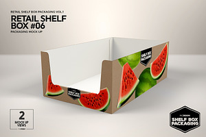 Retail Shelf Box 06 Packaging Mockup