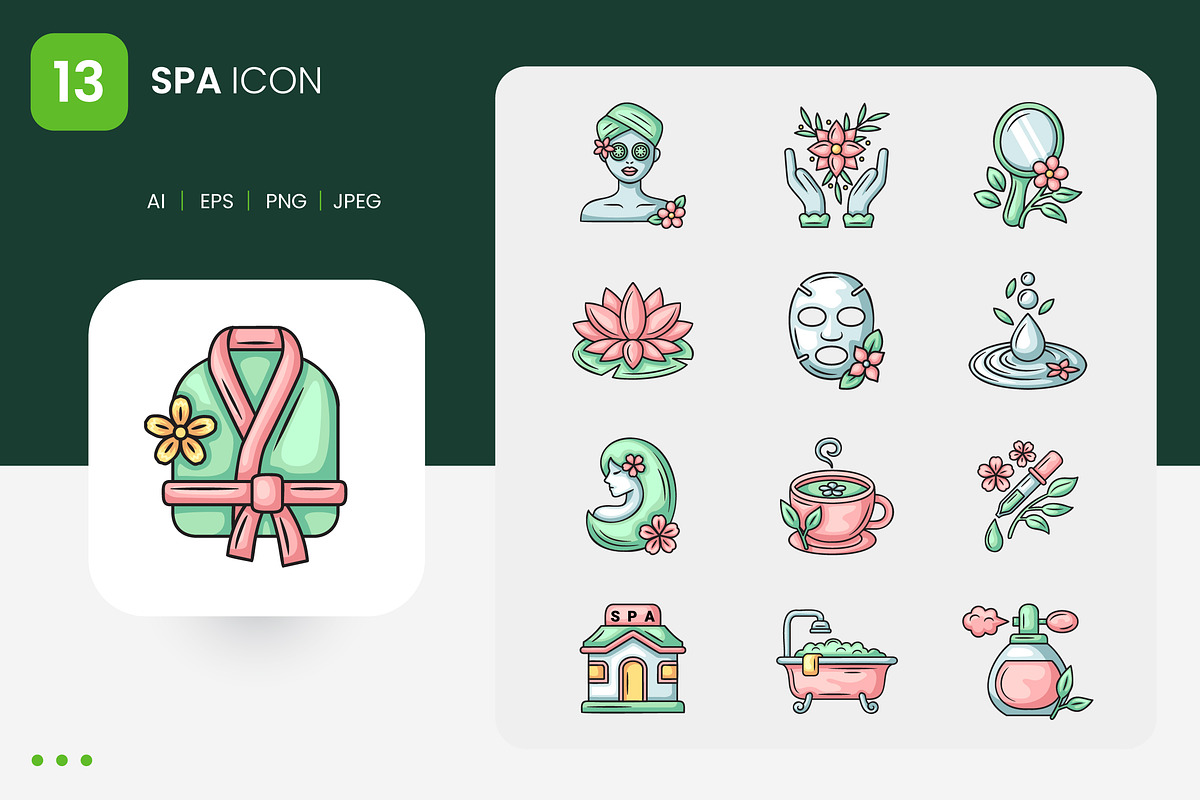 Spa Icon Set, a Duotone Icon by shin_std