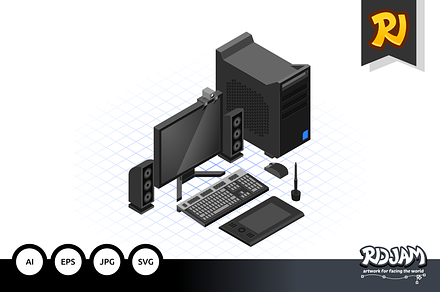 Isometric Computer Set