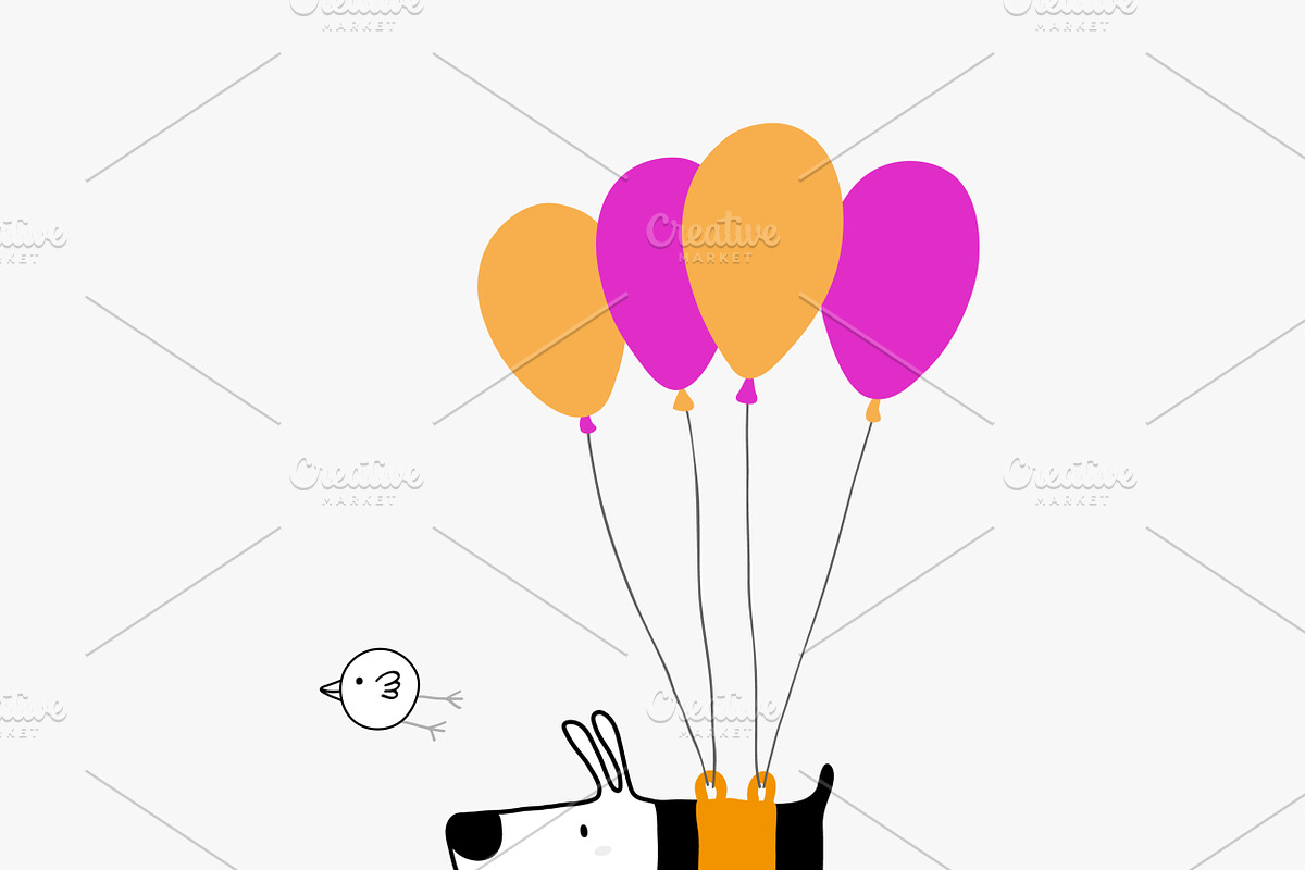 Dog & Bird Collection 1, an Animal Illustration by Irene Loal (Photo 5 of 17)