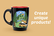 Enjoy the mountain view by van, an Illustration by gunaonedesign (Thumbnail 2 of 5)