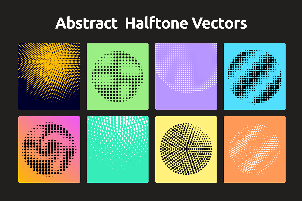 Radial Halftone Vectors, a Duotone Icon by Brickclay (Photo 3 of 7)