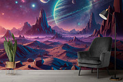 watercolor space planet background, a Background Graphic by AAN Seamless Shop (Thumbnail 4 of 4)