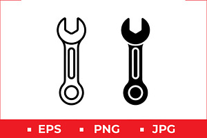 Wrench Vector Icons, a Solid Icon by Artonix