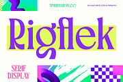 Rigflek Serif Display Font, a Serif Font by timelesstype.co (Thumbnail 1 of 10)