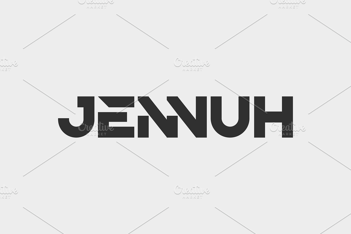 Jennuh Modern Logo Font, a Sans Serif Font by Artiveko (Photo 1 of 10)