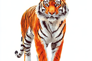 Majestic Tiger Walking Powerful Pred, an Animal Photo by Pixeness Studio