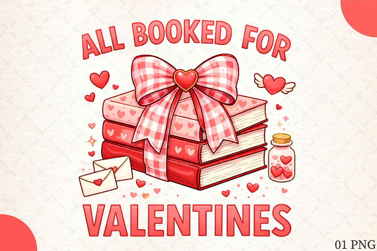 All Booked for Valentines PNG, an Illustration by Libby Wishes (Photo 1 of 6)