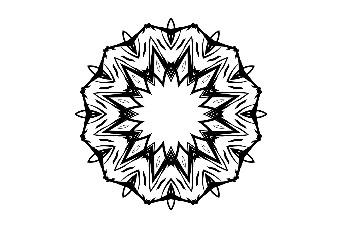 Black White Mandala Illustration Set, a Decorative Illustration by NJ Himel (Photo 7 of 101)