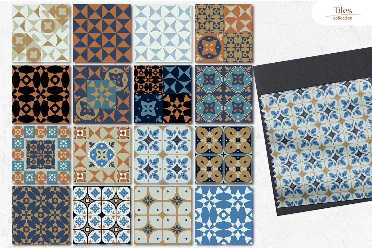 Tiles - 32 Seamless Patterns, a Pattern Graphic by InaCorart (Photo 4 of 8)