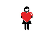 Cute Love Girl Silhouette Bundle, an Illustration by Designs_River (Thumbnail 40 of 53)