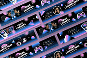 Synthwave Gamers YouTube Cover, a Social Media Template by graphicook (Thumbnail 3 of 3)