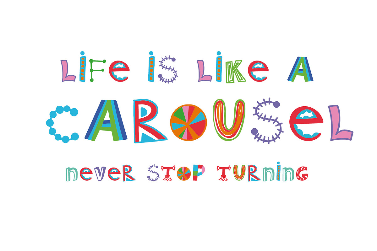 Carousel color font, a Handwritten Font by Malena (Photo 4 of 6)