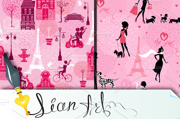 Set of 3 samless patterns preview 5