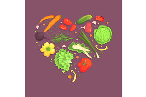 Healthy Food Banner Template with, a Food Illustration by TopVectors