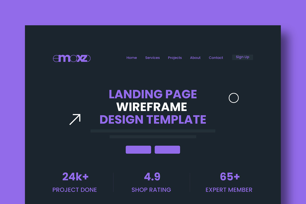 Modern Dark Wireframe Layout, a Wireframe Template by MightyDesign (Photo 2 of 9)