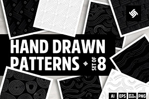 Hand Drawn Patterns / Set of 8