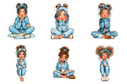 Whimsical valentine coffee girl clip, an Illustration by SinaCreation (Thumbnail 5 of 11)