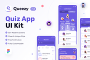 Queezy - Quiz App Mobile UI Kit, an UI Kit Template by dhuhacreative (Thumbnail 1 of 8)