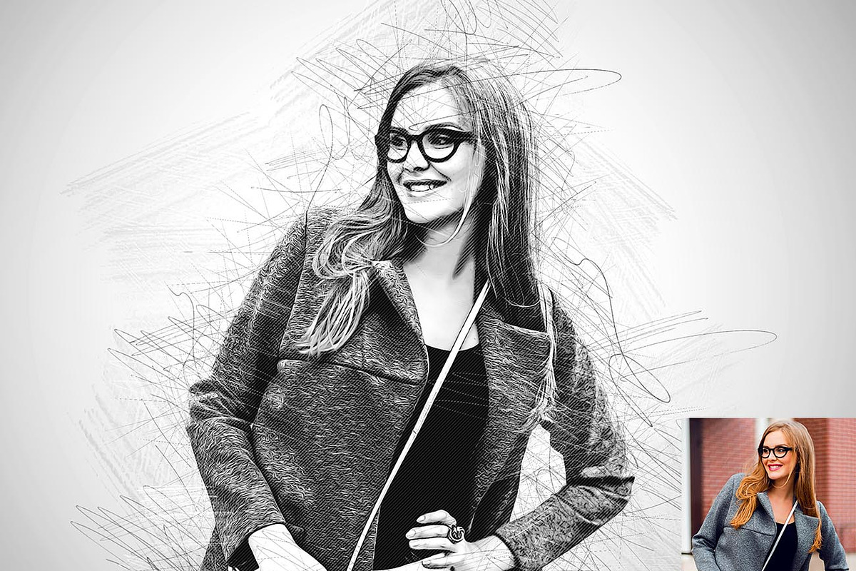 Concept Pencil Sketch Ps Action, an Action Add-On by Studio Retouch (Photo 9 of 12)