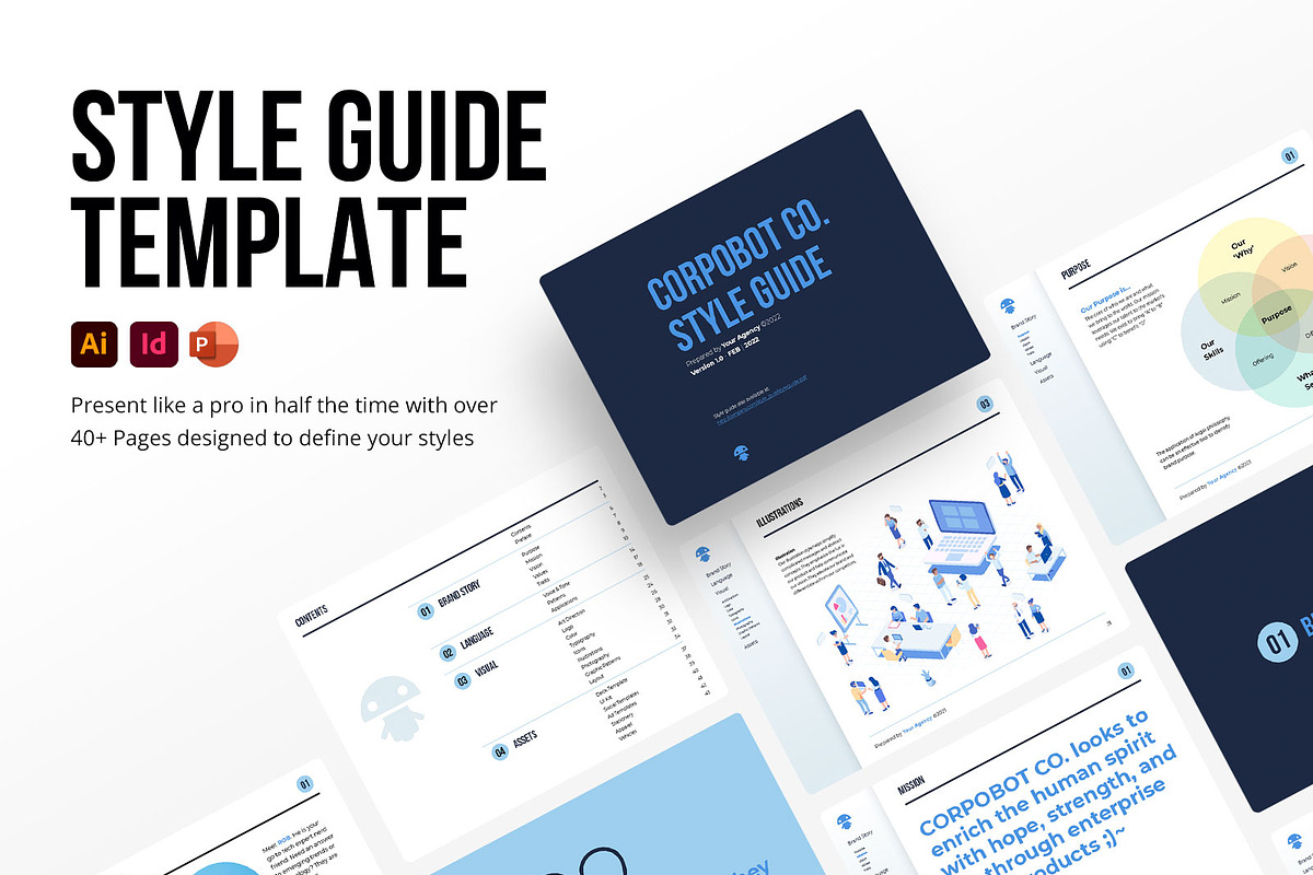 Style Guide Template, a Books & Magazine Mockup by Loudoun Design Co. (Photo 1 of 5)