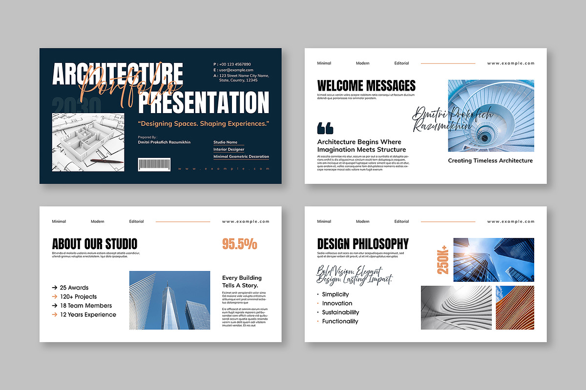 Modern Architecture Portfolio, a Presentation Template by Mighty-Slide (Photo 2 of 4)