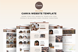 Allure Canva Website Page Template, a Marketing Template by The Blog Creative