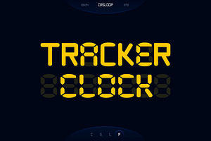 Tracker Clock - Stopwatch 2 Fonts